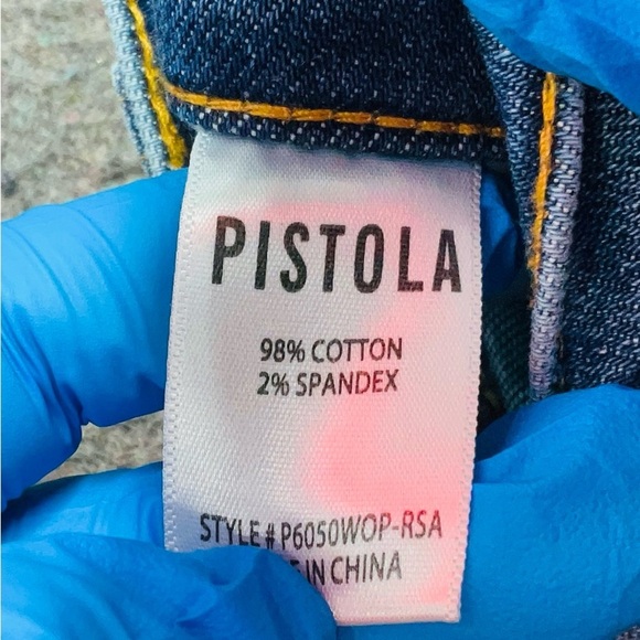 Pistola Mid Rise Medium Blue Cropped Jeans, Size 28 (6) - Picture 5 of 11